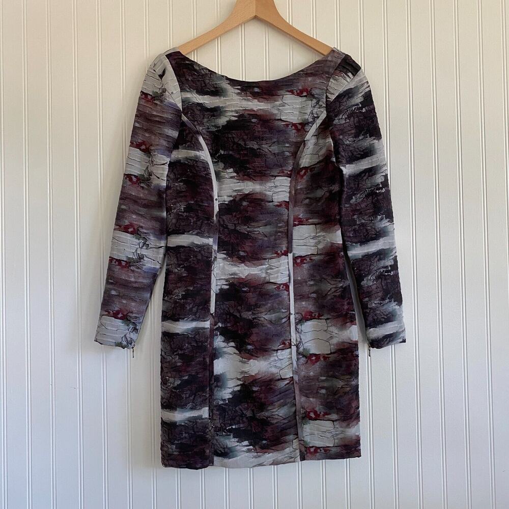 Rebecca Minkoff Women 100% Silk Mini Dress Size 4 Whimsigoth Crinkle Sheath NWOT